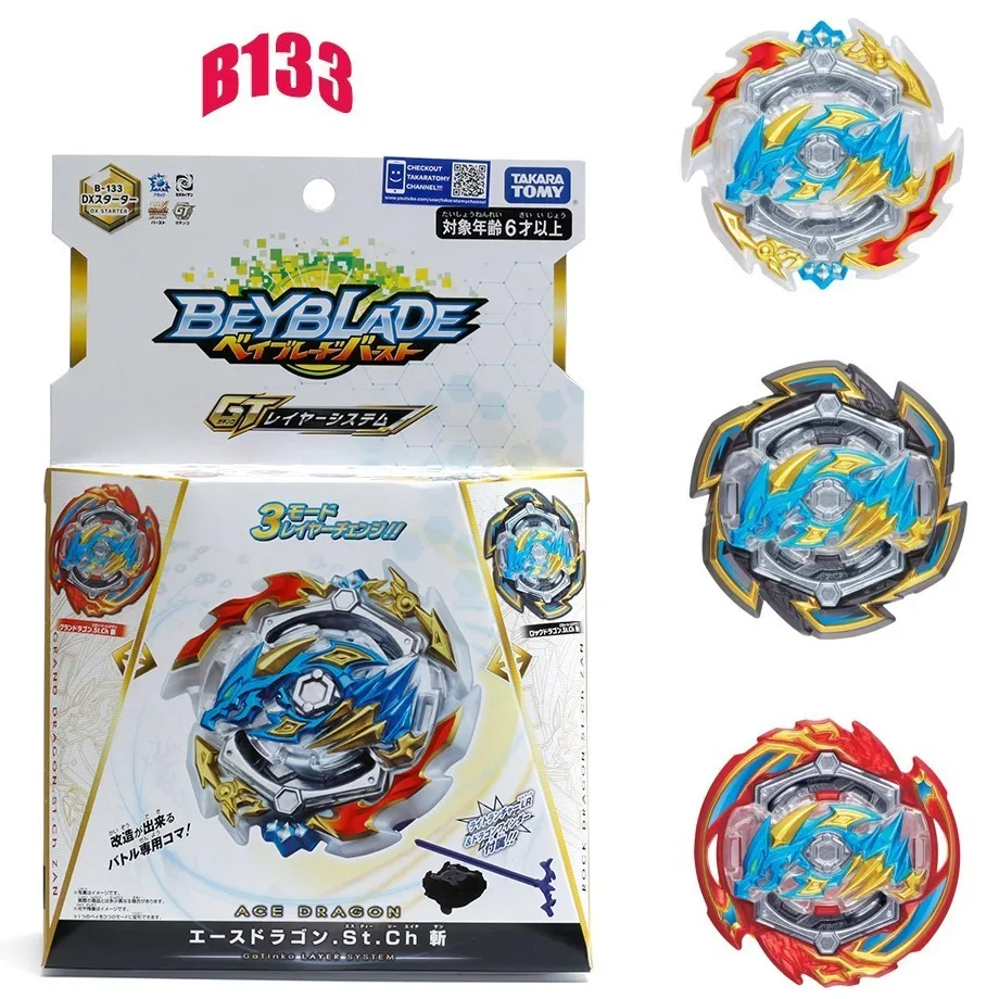 Takaratomy Beyblade взрыв B-133 B-134 B-135 Ace Дракон санкт-ch лезвие Bay с Launcher Bayblade быть лезвие гироскопические Игрушки для мальчиков