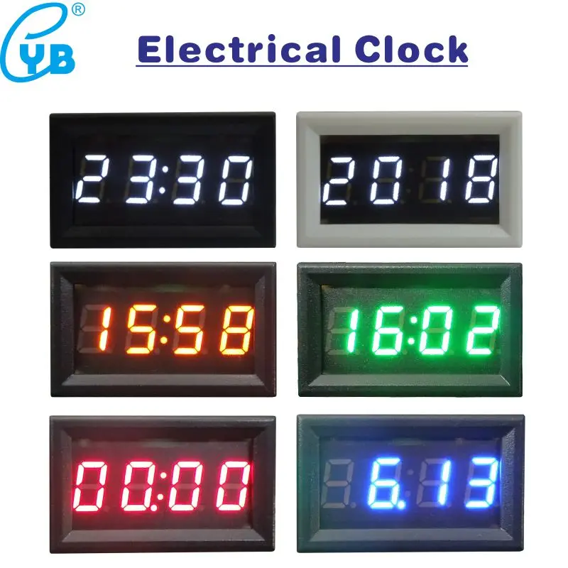 YB27T LED Display Car Digital Clock 12V/24V luminous Car Clock