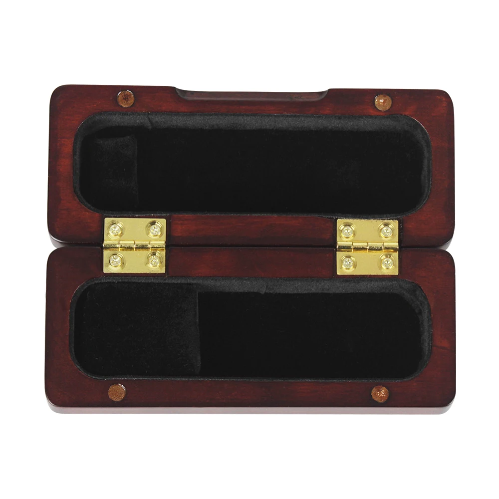 Wooden Saxophone Sax Mouthpiece Holder Case Box Solid Wood Musical