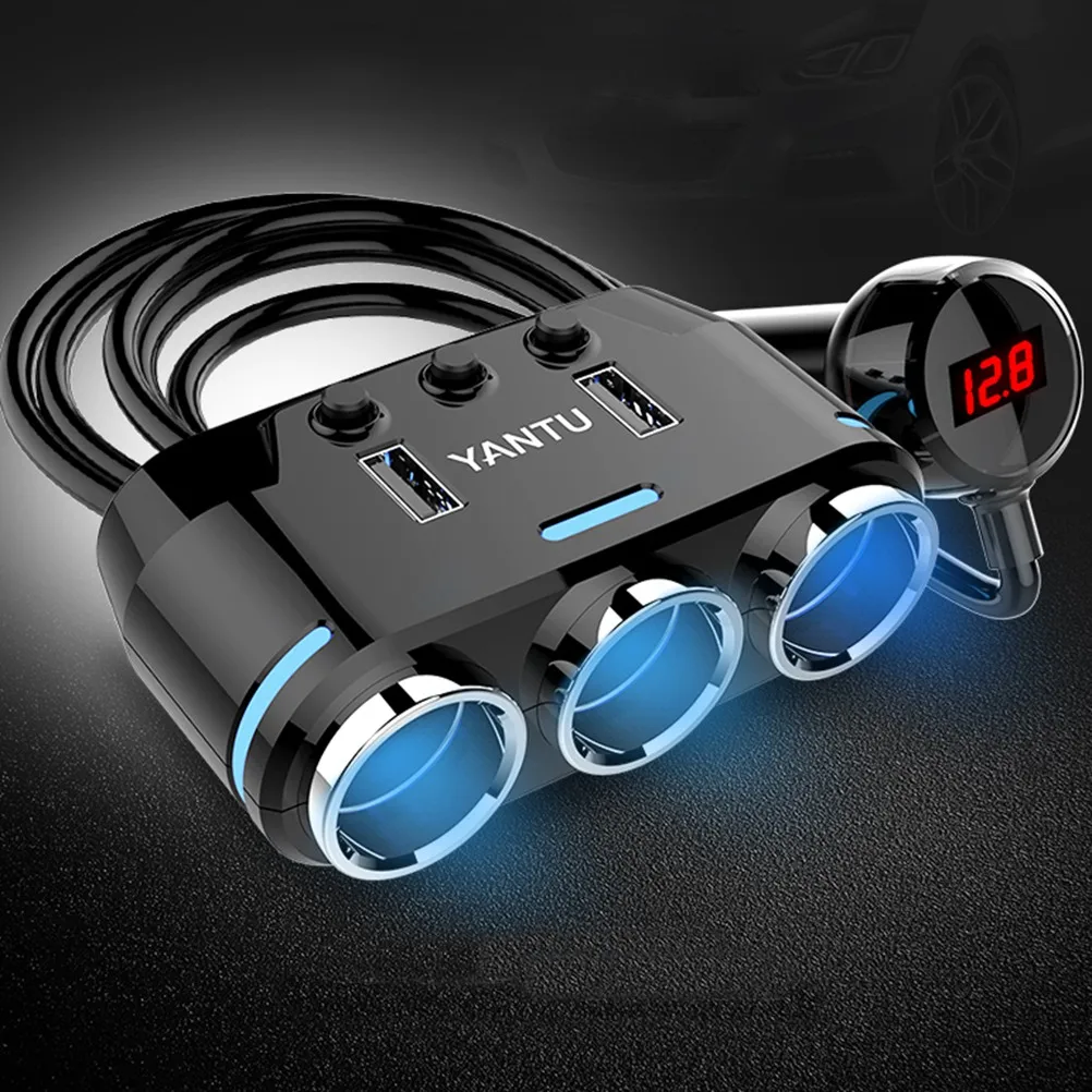 

1PC Lighter Separator 3 USB Socket DC12-24V Easy to Use DC Outlet Splitter for Radar Detector Satellite Radio Dash Camera A30