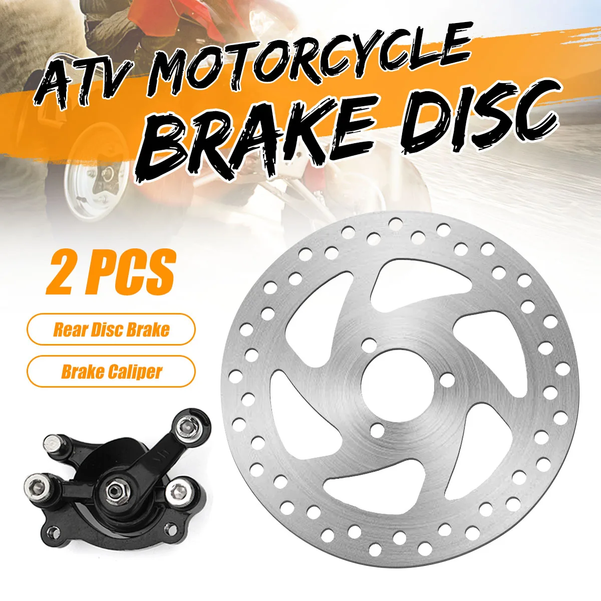 

Universal ATV Motorcycle Rear Bicycle Disc Brake Caliper System For 2 Stroke 47cc 49cc Engine 140mm Rotors Electric Scooter Gas