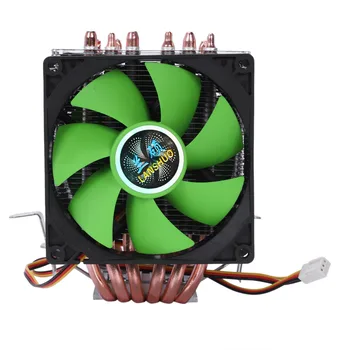 

Lanshuo 6 Heat Pipe 3 Wire Without Light Double Fan Cpu Fan Radiator Cooler Heat Sink For Intel Lga 1155/1156/1366 Cooler Heat