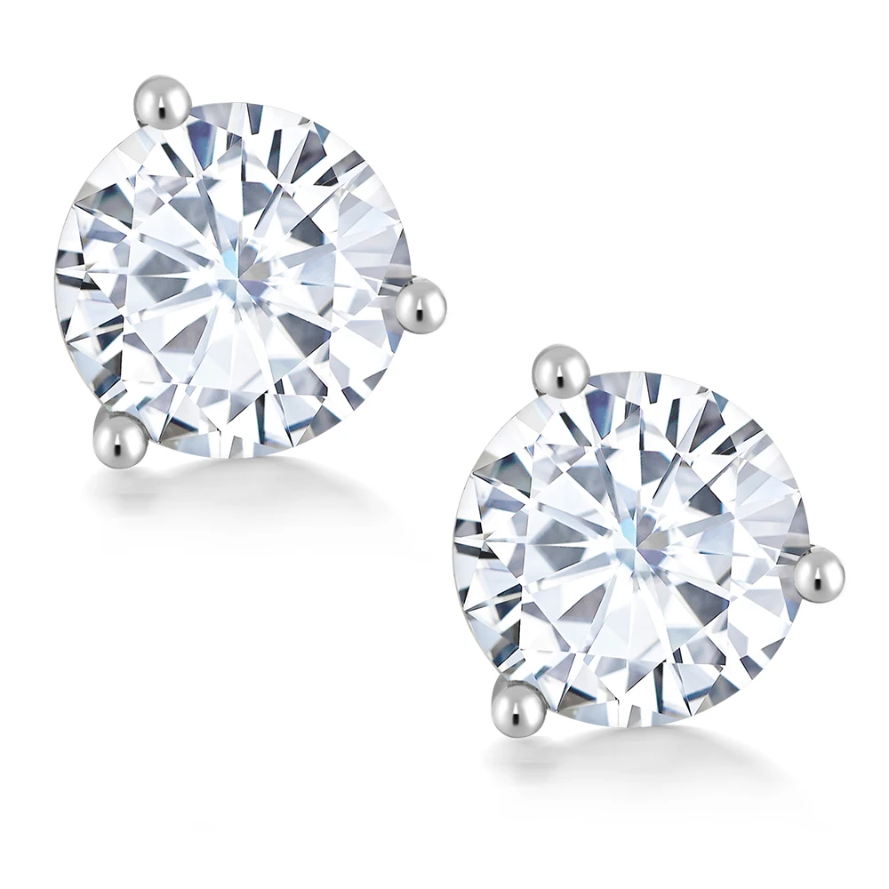 Серьги Мартини Forever классический 1 60 cttw из моиссанита 14 к белого золота|stud