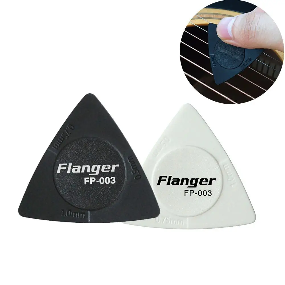 Flanger 1pcs Guitar Picks Triangle Black White Guitar Picks Antislip