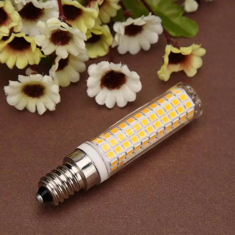 Alloet E14 136 SMD 2835 Светодиодный керамическая для зерен лампочка с регулируемой