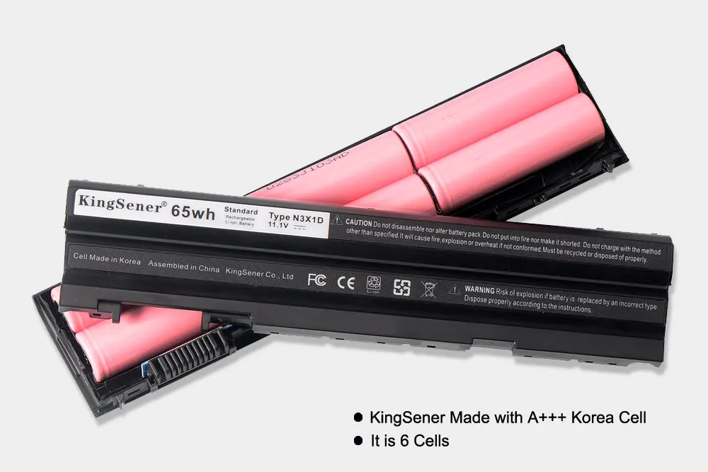 KingSener Corea celular 65WH N3X1D batería del ordenador portátil para DELL Latitude E5420 E5430 E5520 E5530 E6420 E6520 E6430 E6440 E6530 E6540 - 2