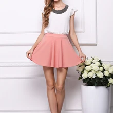 Весна и лето Европа и США плюс размер юбка высокая талия тонкая нижняя плиссированная юбка