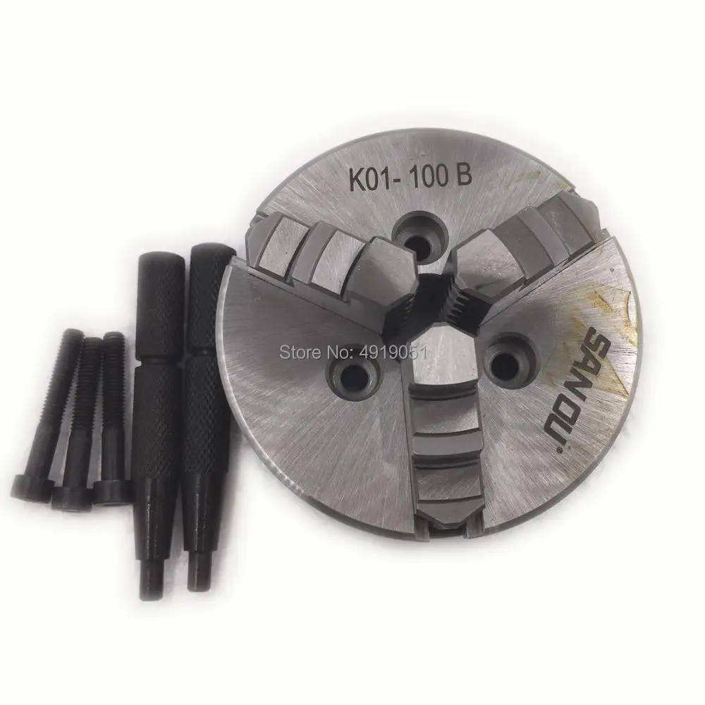 

4" 3 Jaw K01-100B 100mm Z-D 3XM6 Lathe Chuck Self Centering Reversable Jaws