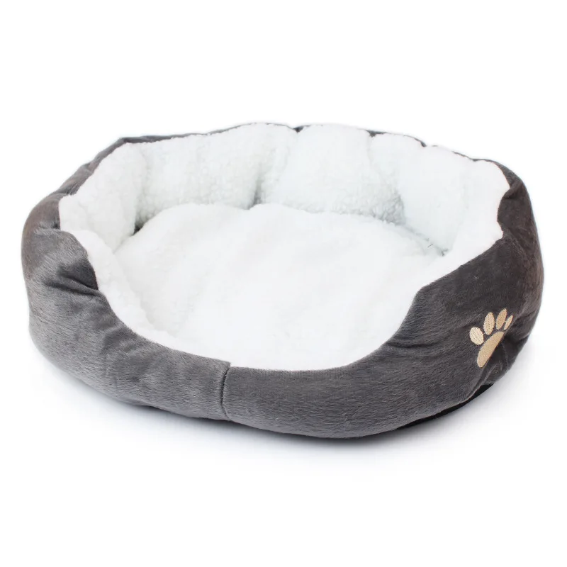 Топ с отпечатками лап собаки кошка кровать домашняя зимняя теплая мягкая шерпа дополняется питомник магазин маленький кролик свинья собаки товары для сна