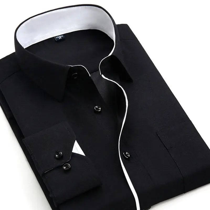 Новая мужская Роскошная французская запонка, формальная деловая тонкая стильная рубашка, топ на пуговицах, деловая работа, нарядное платье