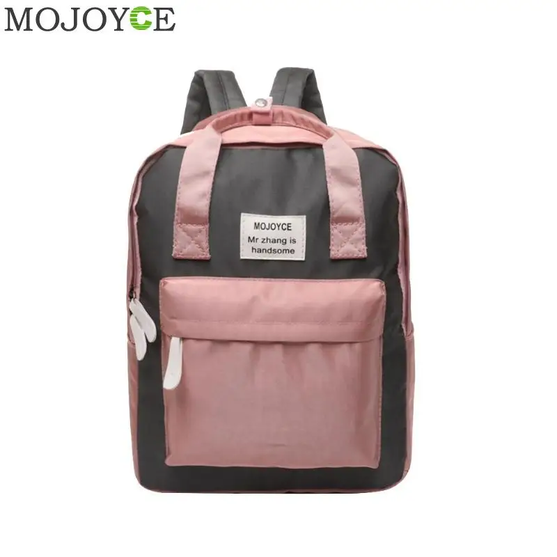 

Women Canvas Backpacks Candy Color Waterproof School Bags for Teenagers Girls Big Laptop Backpack Patchwork Backpack New