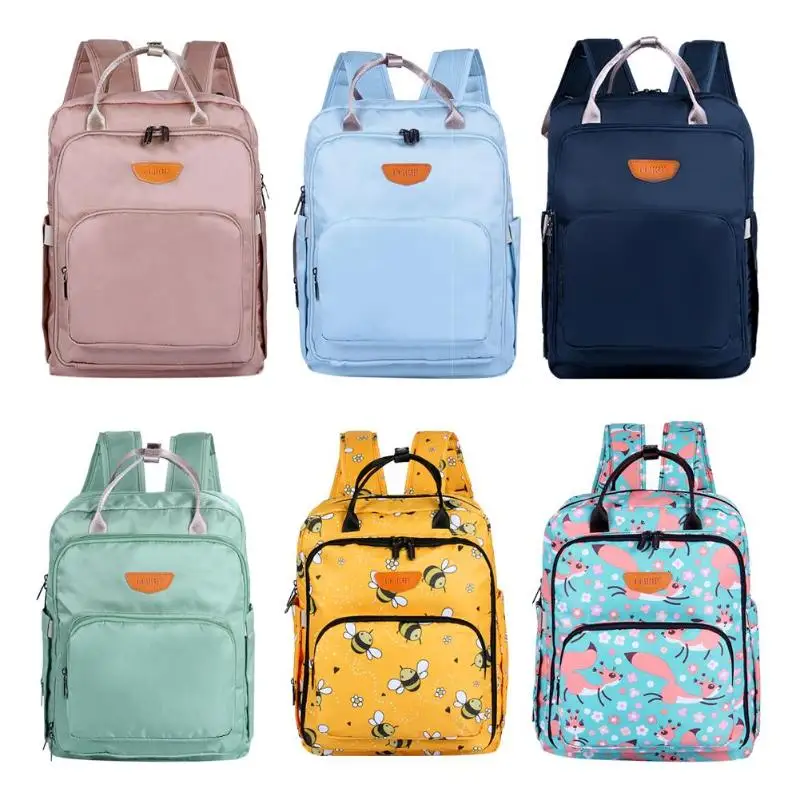 

Mommy Diaper Bags Baby Napping Bag Mother Large Capacity Travel Nappy Backpacks with Anti-loss Zipper Baby Nursing Bags Dropship