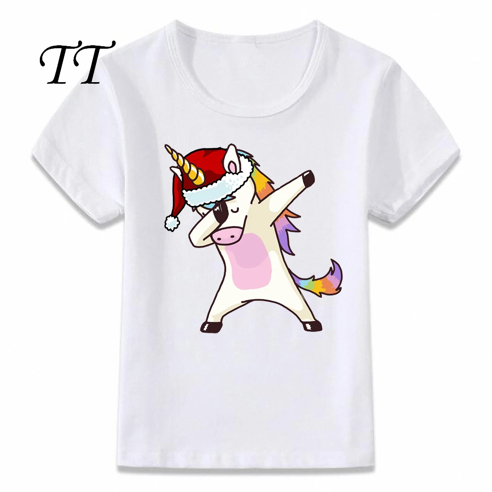 

Kids Clothes T Shirt Dabbing Unicorn Christmas Dab Santa Deer Children T-shirt for Boys and Girls Toddler Shirts Tee