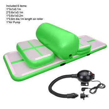 

1 Set 6 Pieces Of Home Edition Inflatable Gym Mat,3m*1m*0.1m Dwf Inflatable Gymnastics Air Tumble Track Mat Training Set