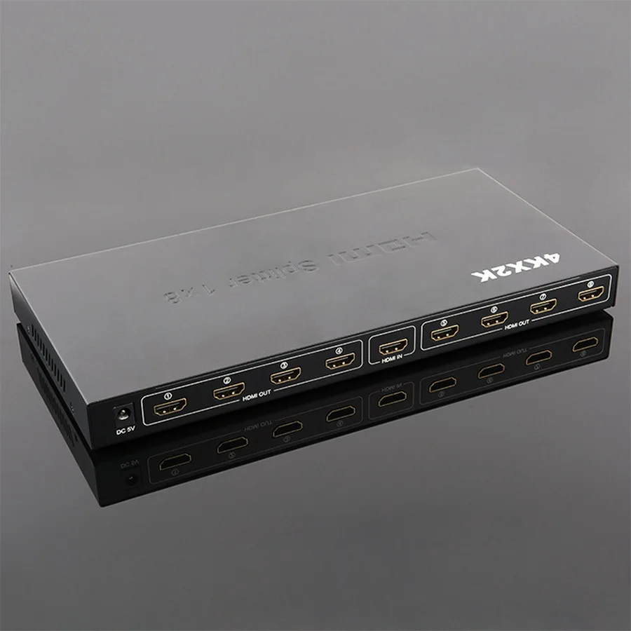 5 шт. 4K HDMI Сплиттер порт 1X8 распределяет 1 источник на 8 дисплеев одновременно 3D