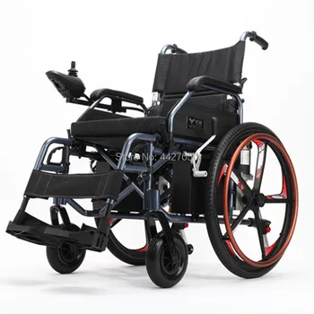 

2019 Free shipping High-power dual-motor folding electric wheelchair