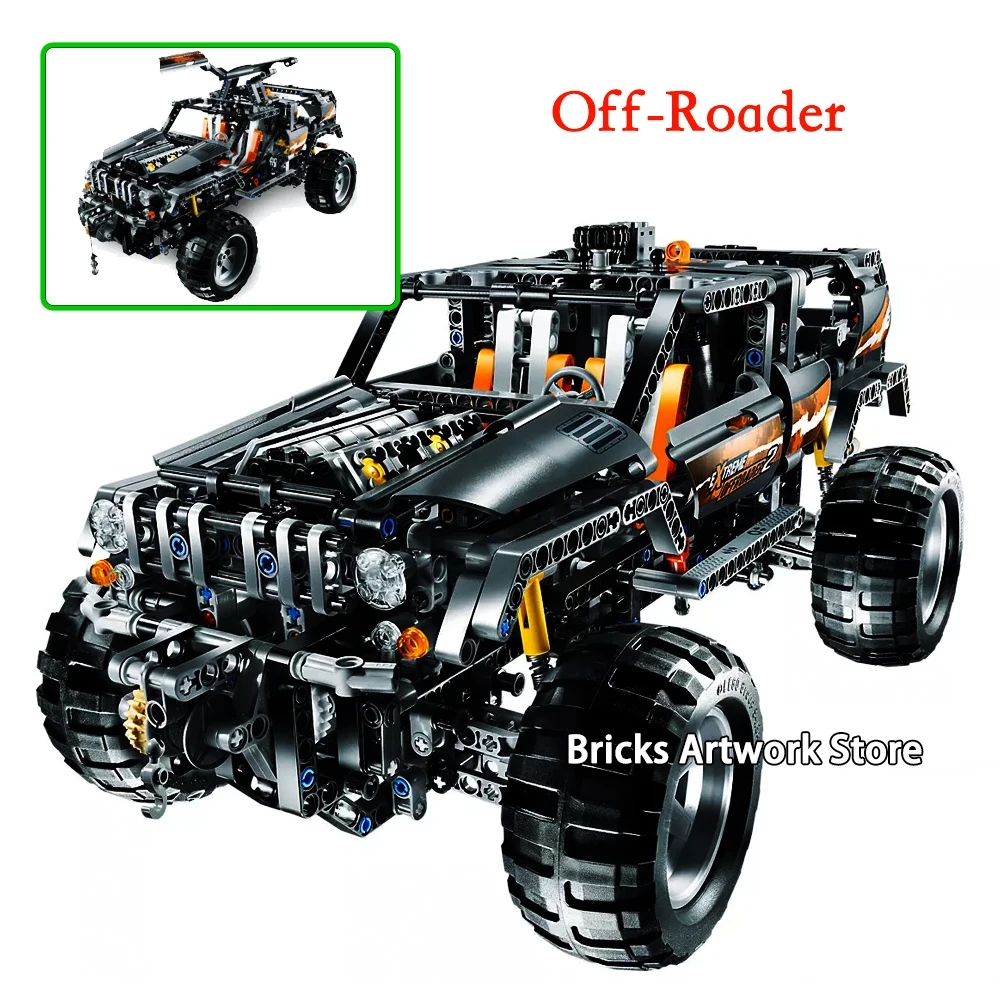 

1132pcs Fit Legioness Technic 8297 Ultimate Off-Roader SUV Car Electric Motor Set Building Blocks Toys for Kids Christmas Gifts
