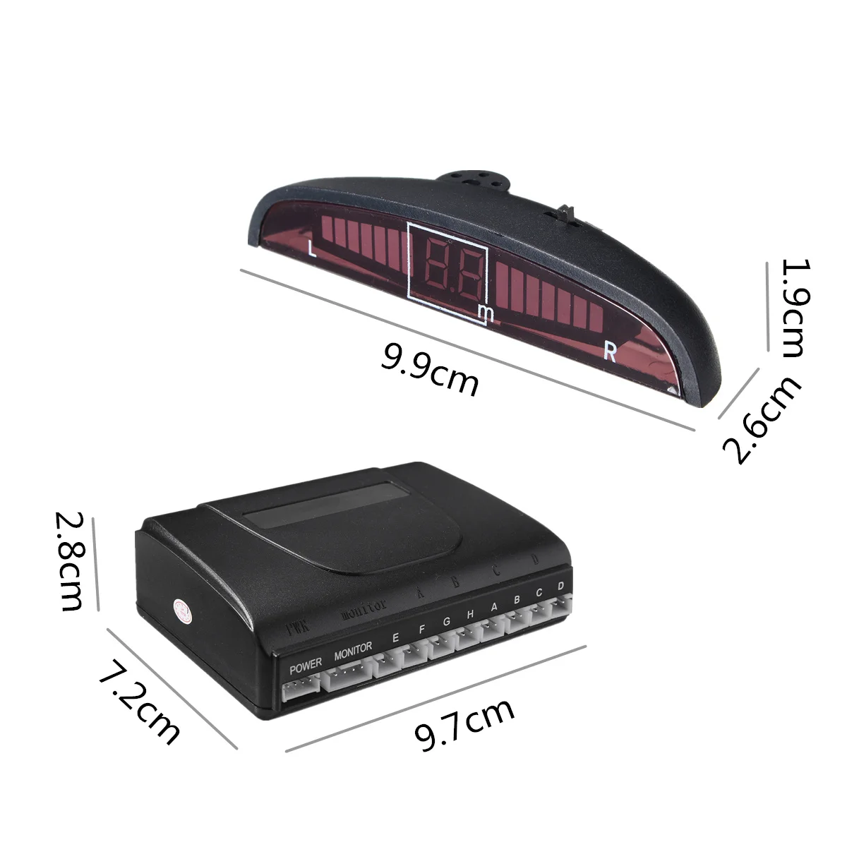 Sensor de visión frontal trasera a prueba de intemperie 8 sensor LED sistema de aparcamiento de coche reverso radares Monitor Detector Kit Sensor de visión frontal trasera a prueba de intemperie 8 sensor LED sistema de aparcamiento de coche reverso radares Monitor Detector Kit