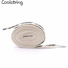 Coolstring Fashion Double Sides English Letter Print Shoelace Polyester Flat Shoe Laces Clothing Sport Bootlaces For Sneakers