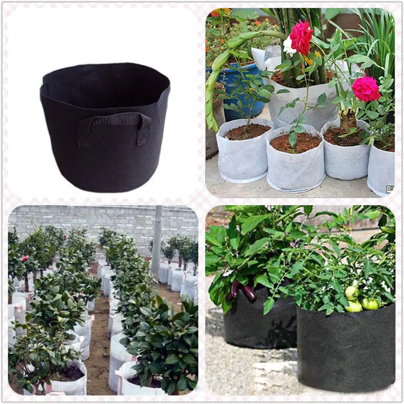 

3/5/7/10/15 Gallon Black Plants Growing Bag Vegetable Flower Pot Container DIY Potato Garden Pot Planting Farm Home Grow Bag