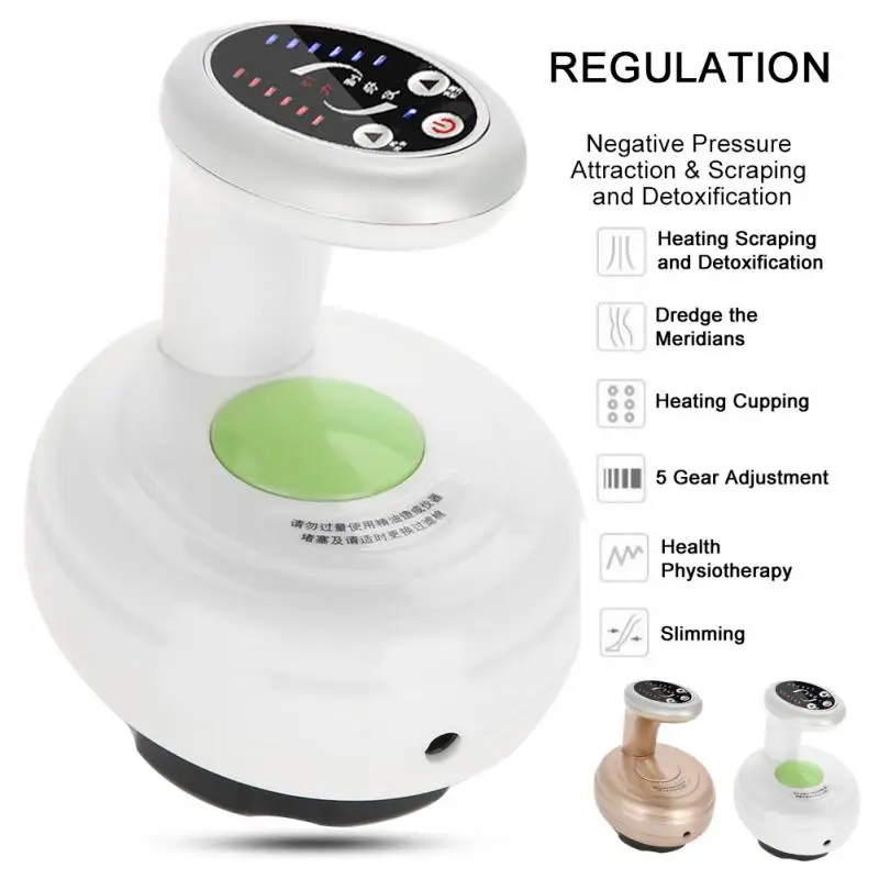 

EMS Negative Pressure Massager Heating Vibration Magnetic Therapy Electric Body Scraping Cupping Lymphatic Drainage Machine Kits