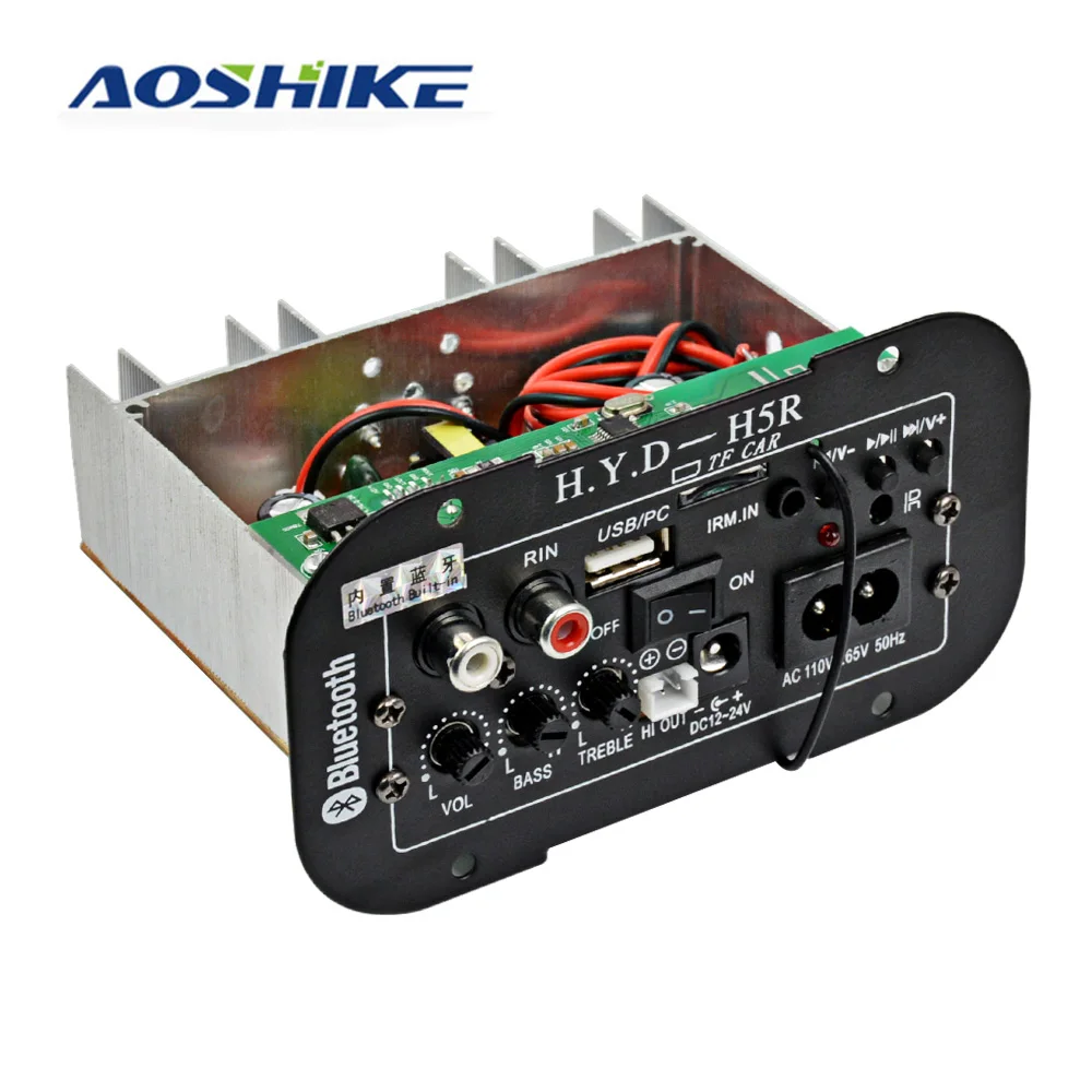 

AOSHIKE Subwoofer Amplifier Board Car Bluetooth Built-in Audio Amplifiers 12V 24V 220V For 5-8inch Speakers DIY