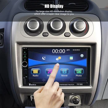 

7 Inch 2 Din Car MP5 Radio Multimedia GPS Navigation Car Stereo with Bluetooth Compatible with multiple languages