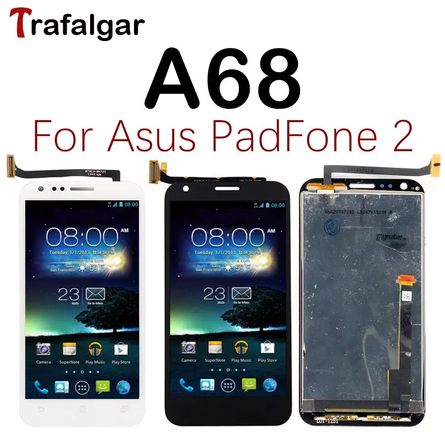 

For Asus A68 LCD Display Touch Screen Digitizer Assembly For ASUS PadFone2 A68 LCD PadFone 2 Screen Replacement Black White