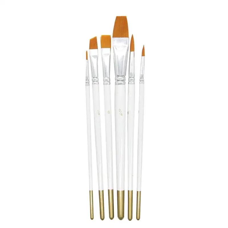 

6PCS Soft Painting Brushes Set Painting Brush Pens Kit for Gouache Painting Watercolor Oil Face Painting