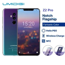 UMIDIGI Z2 Pro 6.2″Full Screen Smartphone Android 8.1 6GB+128GB Helio P60 16MP Quad Lens 4G LTE NFC Wireless Charge Mobile Phone