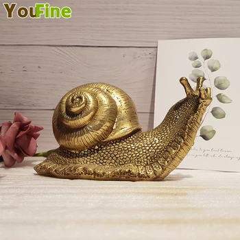

Simulation bronze snail European modern study desktop animal ornaments home accessories Creative metal crafts pure copper snail