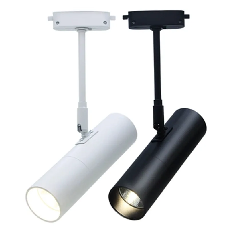 

10w led track lighting black white modern cob home spotlight track light lamp wall lamp for clothes shoe store showroom shop