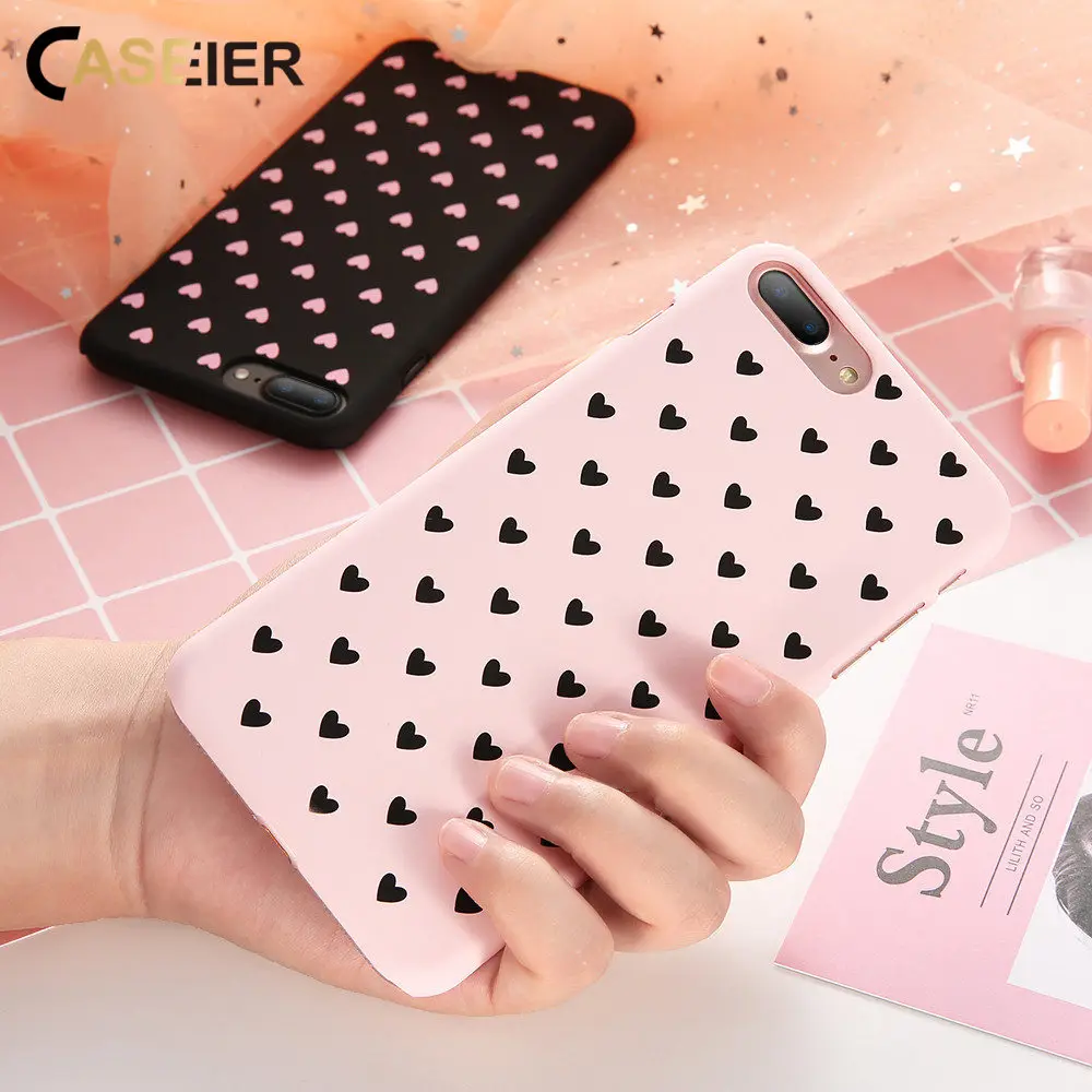 

CASEIER Love Heart Case For Samsung Galaxy A7 2018 2018 S8 S9 Plus S7 Edge Note 9 8 J4 J8 J6 Phone Case Bag Hard PC Cover Fundas
