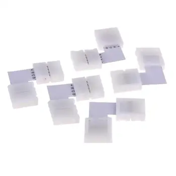 

10x Clip-on L Shape 4Pin 5050 LED RGB String Solderless Coupler Connectors