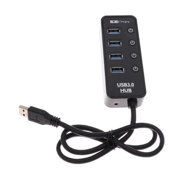 

Dovewill 2A/1A High Speed 4 USB 3.0 Ports USB Power Adapter Hub For Fast Charging