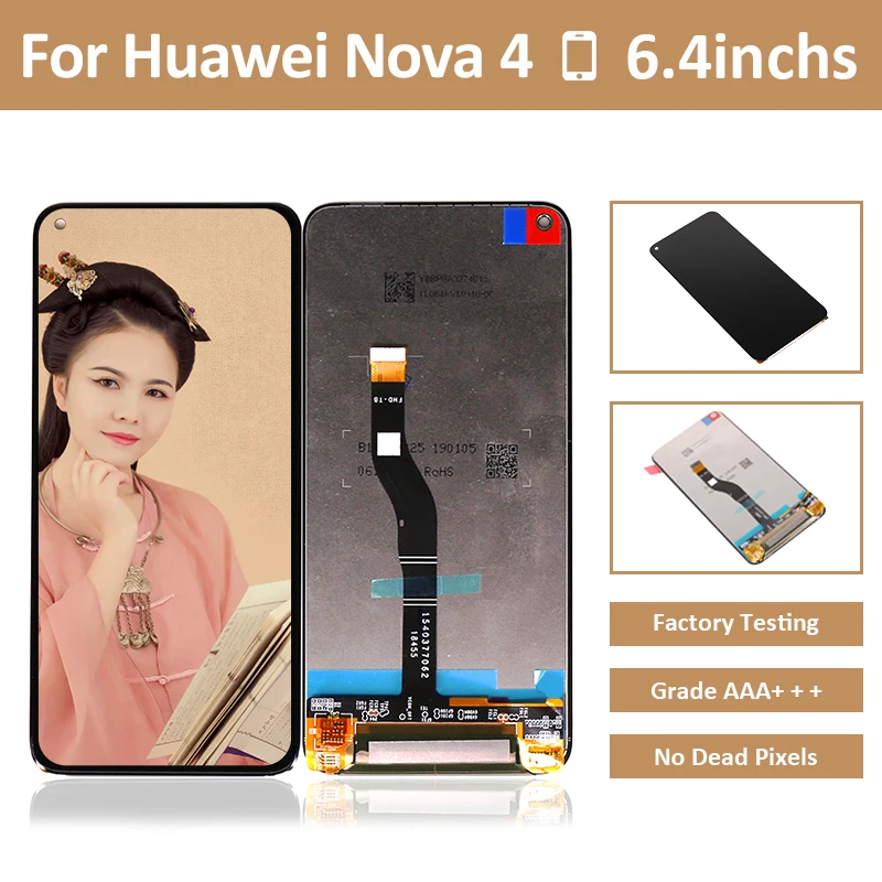 10 шт./лот для Huawei Nova 4 LCD с сенсорным экраном Honor View 20/V20 дисплей Бесплатная доставка