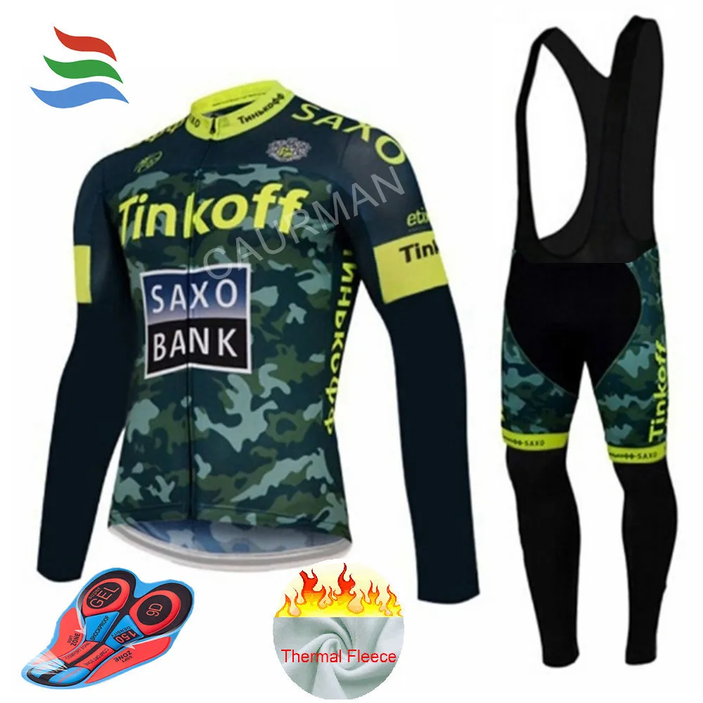 

2018 Cycling Clothing Winter Long Cycling Jersey Pro Team Ropa Ciclismo Thermal Fleece Set MTB GEL Cycling Set