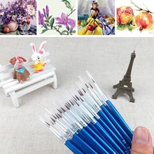 10 шт./компл. тонкая ручная Краски ed тонкий изогнутым наконечником ручка арт акварельные ручки гуашь нейлон Краски щетка