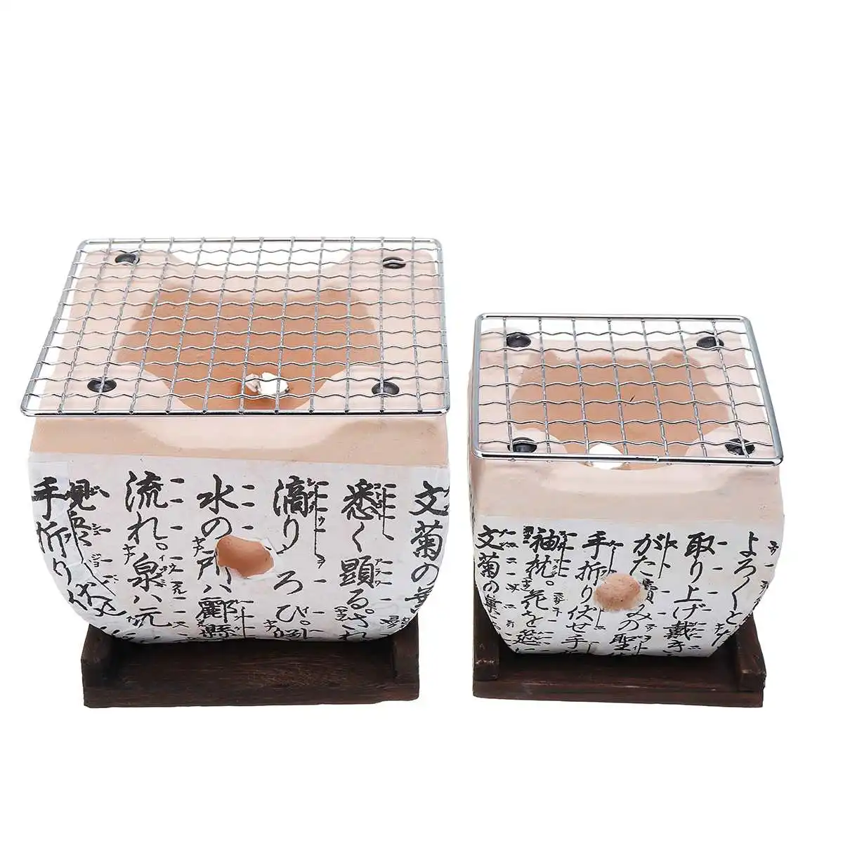

BBQ Grill Charcoal Stove Konro Ceramic Hibachi Yakitori Camping Barbecue BBQ Accessories Tools 2 Sizes Japanese Korean Style