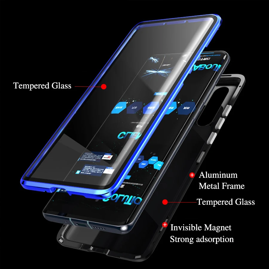 P30Pro 360 Полный корпус Магнитная Адсорбция металлический чехол для huawei P30 Pro