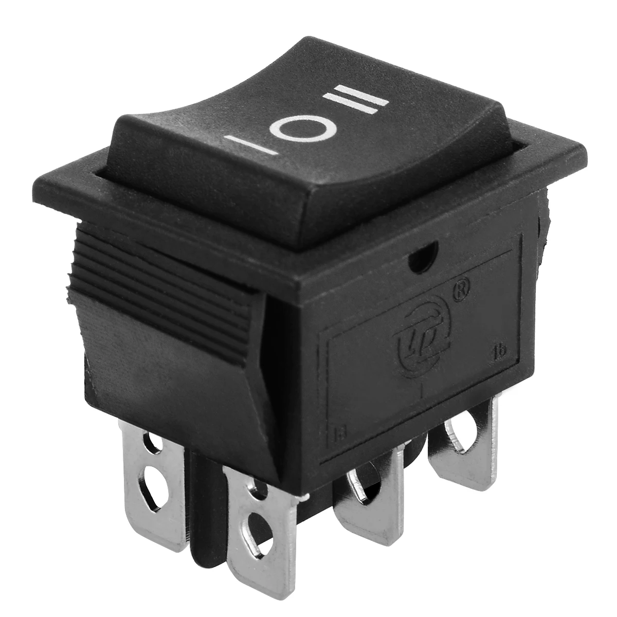 

Mayitr 1pc 6 Pin 3 Position Hoist Boat ON-OFF-ON Momentary Rocker Switch DPDT 16A 250V Black 32*31*25mm