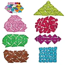 200 г классическая простая нестандартная художественная стеклянная мозаичная плитка блестящая монохромная поделка орнамент культивировать воображение