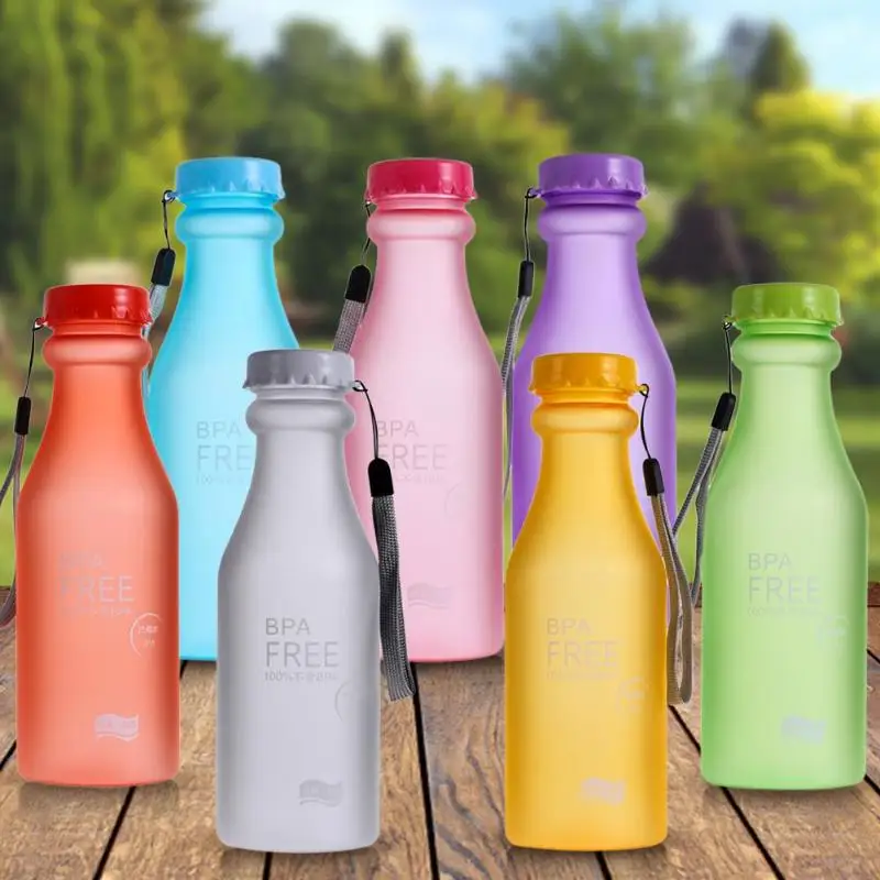 550 مللي زجاجة مياه بلاستيكية زجاجة للمياه متجمد مانعة للتسرب ل في الهواء الطلق الرياضة الدراجة تشغيل التخييم الشرب زجاجة