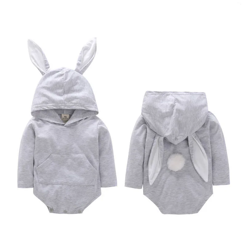 2019 New Hot Sale Cotton Spring Autumn Baby Rompers Nourrisson Filles Mignon Tenues Lapin Oreille Outfits Clothes 0-24M |