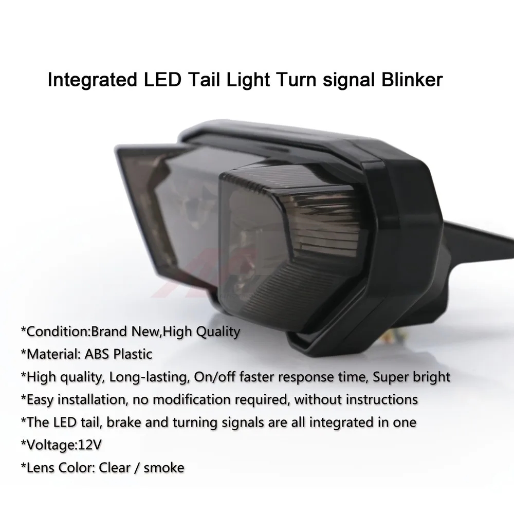  Motorcycle LED Rear Turn Signal Tail Stop Brake Light Lamps Integrated For Yamaha MT-09 FZ09 MT09 2 - 32963694849