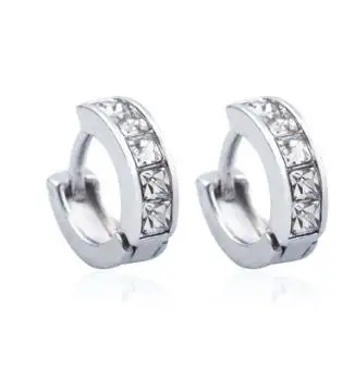 

Fashion Round Stud Earrings Hoop Ear Stud Zirconia Gemstones Wedding Bridal Earrings for Women Jewelry