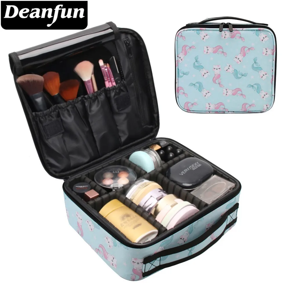 

Deanfun Makeup Case Adorable Mermaid Waterproof Cosmetic Bag Travel Organizer Train Cases Storage 16006