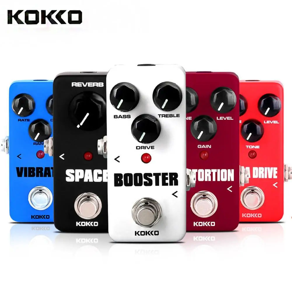 Электрогитара KOKKO мини педаль эффектов хор Overdrive бустер компрессор Vibrato высокое