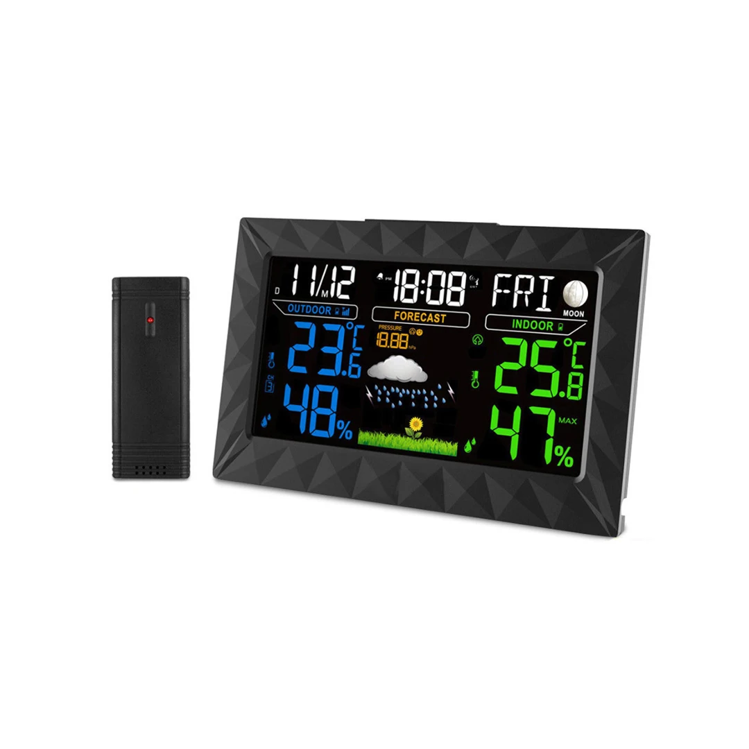 

Mayitr Wireless Digital LCD Weather Station Temperature Hygrometer Humidity Barometer Sensor Temperature Instruments