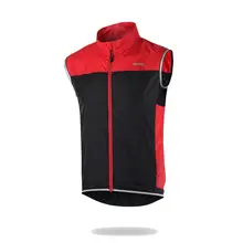 Для мужчин рубашка со стоячим воротником, без рукавов, контрастные Цвет модная эластичная застежка-молния ветрозащитный Велоспорт все сезоны жилет